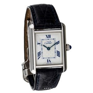 Authentic Cartier Watch - Beautiful Blue Alligator Band